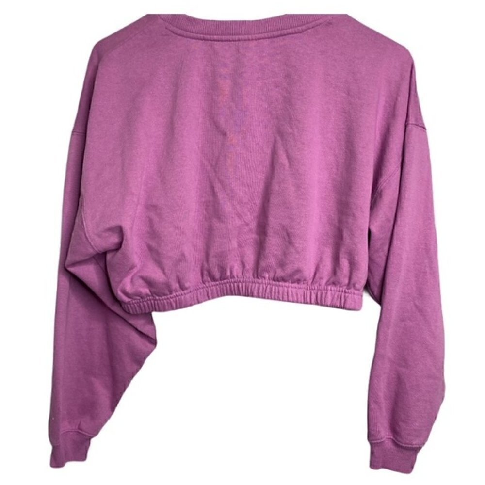 MTV Cropped Sweatshirt S Retro Moon Man Vintage Graphic 80s 90s Y2K 2000s - Picture 9 of 13